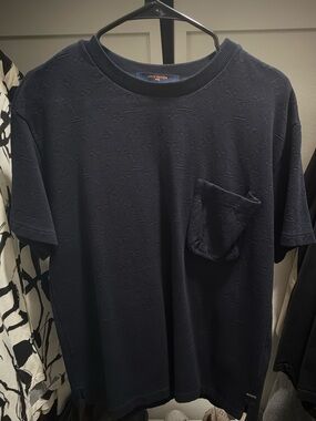 Louis Vuitton Pique Navy Monogram Shirt